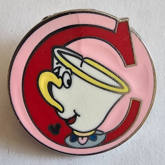 DISNEY Pin Trading ~ Alphabet Series #3 ~ 'C' Chip 6/26 ~ Hidden Mickey ~2009 - Picture 1 of 10